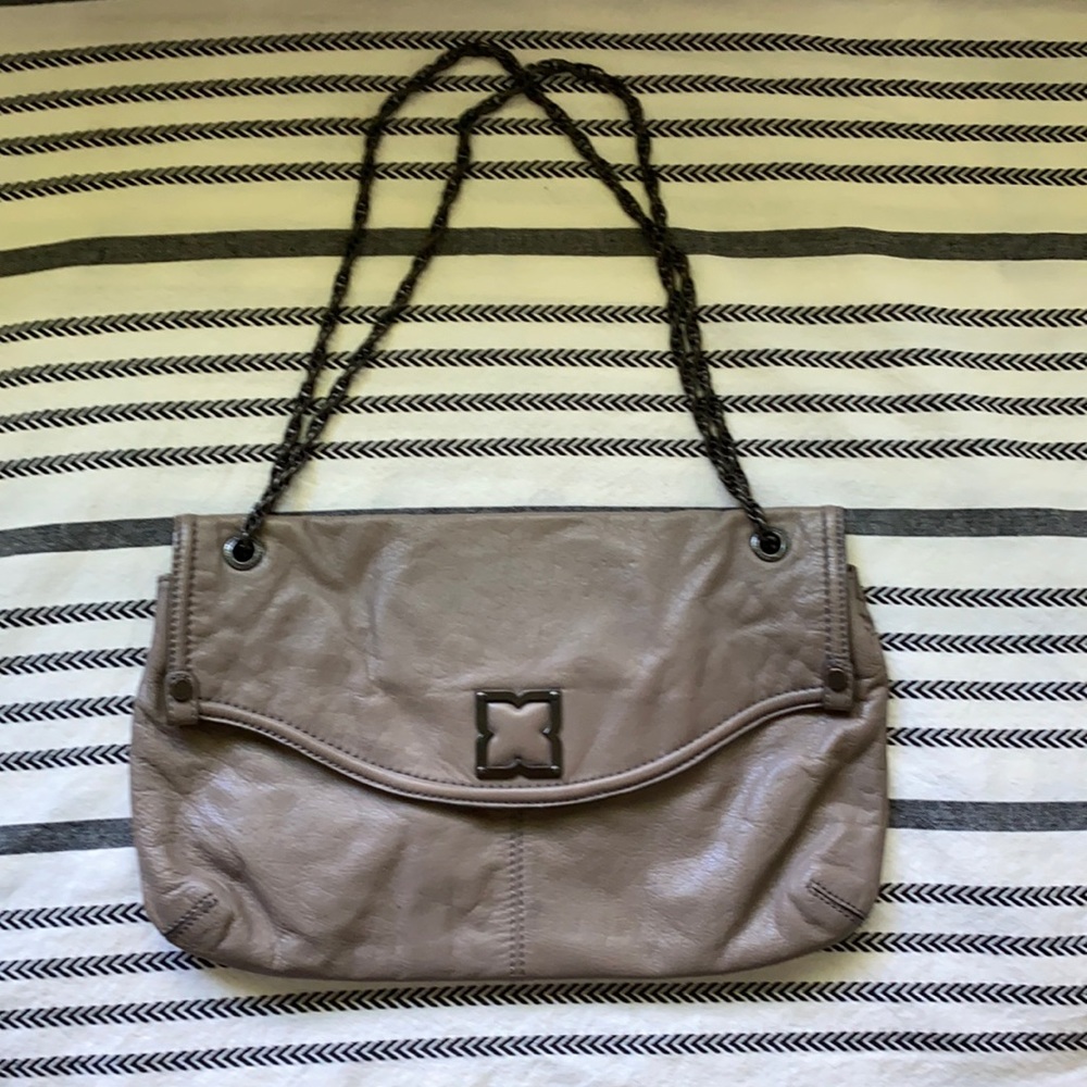 20% OFF BUNDLES! BCBG Max Azria grey leather crossbody clutch